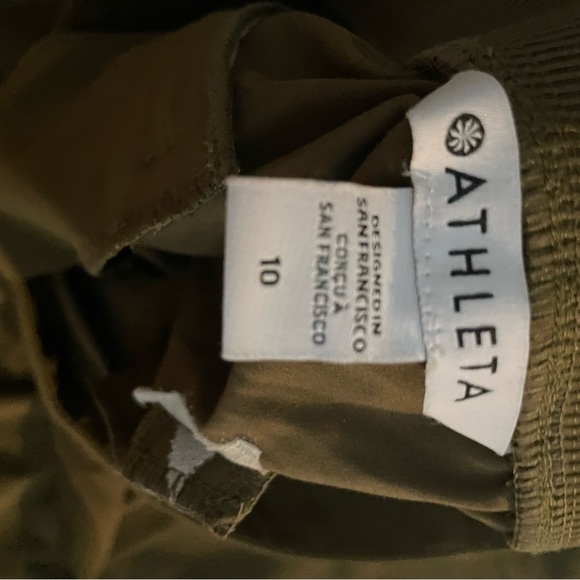 Athleta 2 piece set Olive Green bomber Jacket and pants - Picture 4 of 7